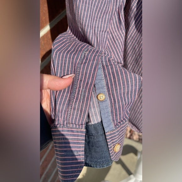 Ted Baker Men’s Blue Red Button Down Long Sleeve Business Casual Shirt Size 4 - Picture 4 of 10